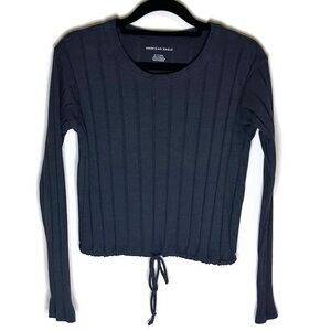 American Eagle Women's Blue Long Sleeve Top XS (EUC)